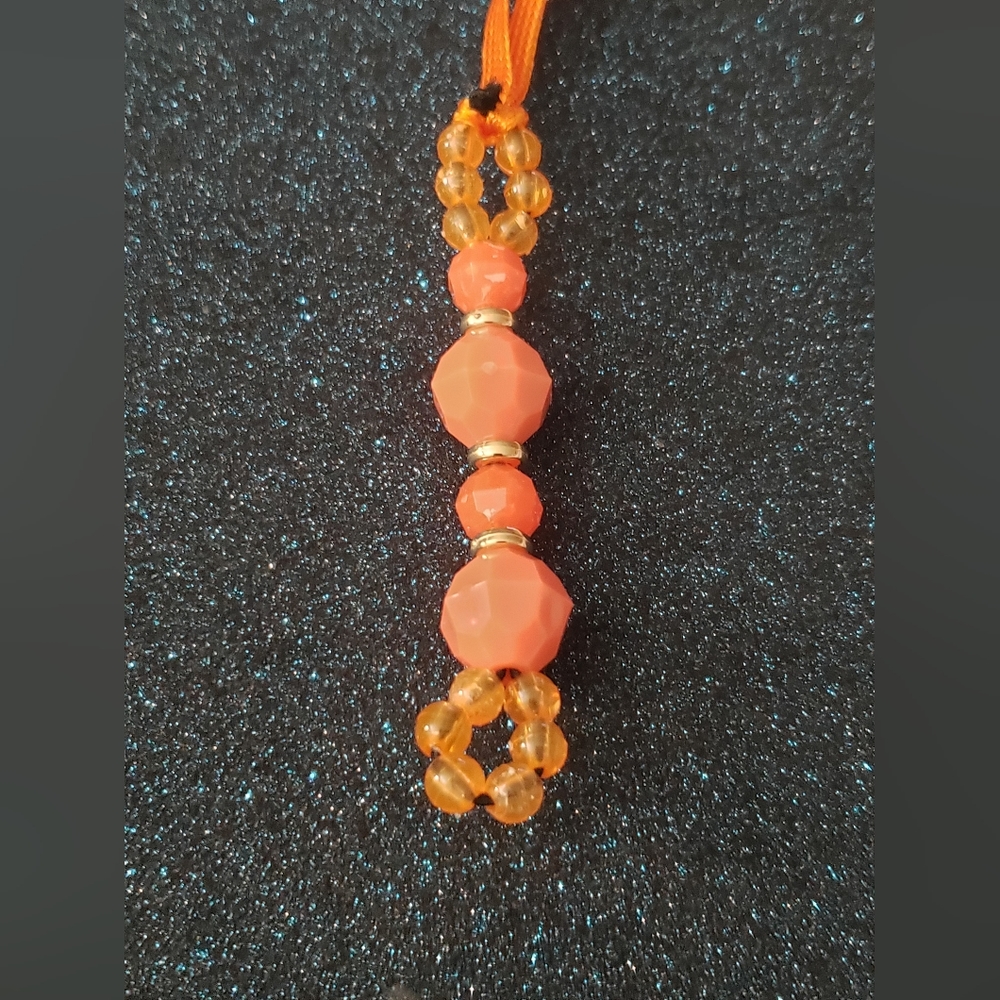 Beaded Phone Charm OR